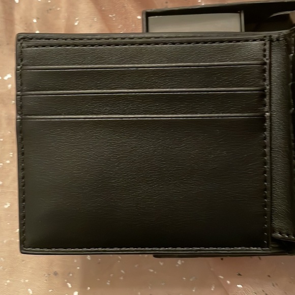 Brand New Michael Kors Black Slim Billfold Men's Wallet w/ Money Clip Box Set - Picture 7 of 14